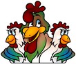 Rooster champion - cartoon illustration