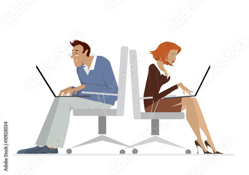 Vektor: Office workers Office workers