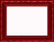 Special Ruby Red Frame - Landscape - Isolated Copyspace