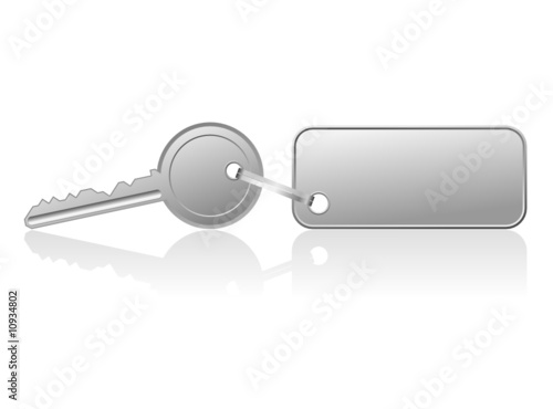 Vektor: Key with a blank label - vector Key with a blank label - vector