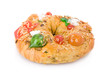 Traditional Portuguese Christmas cake, called Bolo Rei