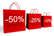 10, 25, and 50 Percent Off Shopping Bags