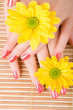 care for woman hands
