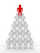 Conceptual image of teamwork. 3D image.