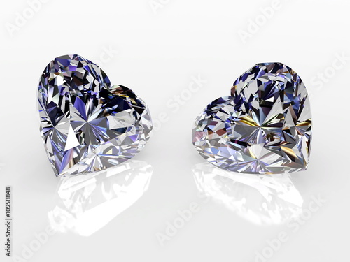 Illustration: diamond hearts diamond hearts