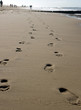 Fussspuren im Sand