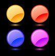 Set of vector glossy circles