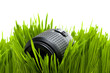 lens on grass