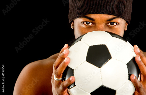Photo: male footballer male footballer
