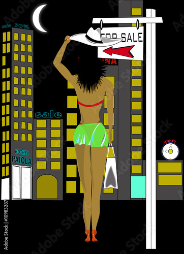 Illustration: woman sale woman sale