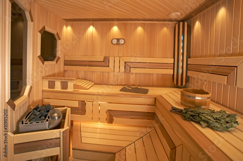 Empty finnish sauna