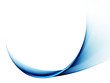 Blue abstract, circular movement on white background