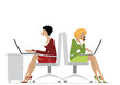 Vektor: Office girls Office girls