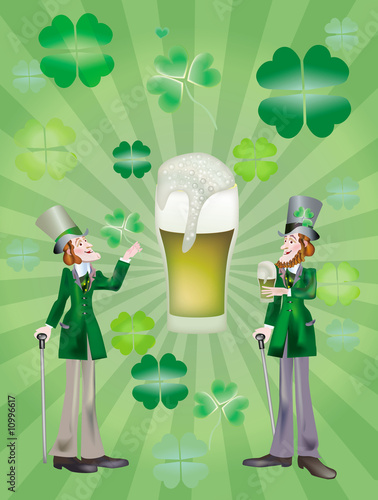 A glass of beer to  St Patrick's Day