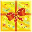 vector yellow gift-box for your design