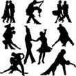 dance people silhouette vector dance people silhouette vector