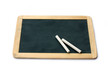 Blackboard and chalks