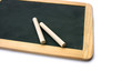 Blackboard and chalks