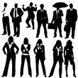 business people silhouettes vector business people silhouettes vector