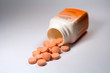 Orange pills of vitamin C