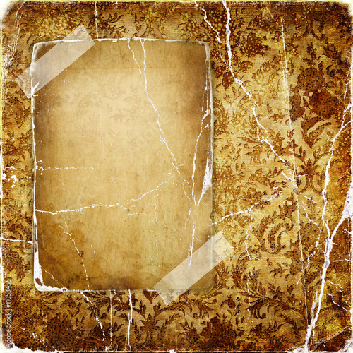 old golden paper background with frame