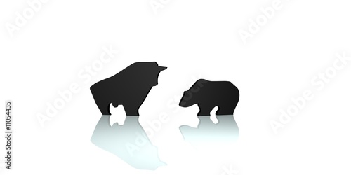 Börsen Symbol Bulle und Bär
