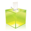 Transparent green ballot box Transparent green ballot box