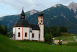 The Seekirchl, a small church located in Seefeld, Austria