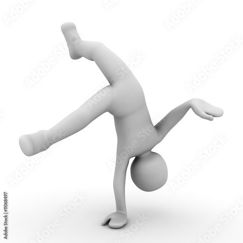 Illustration: 3d lucky person 3d lucky person