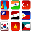set of flag of asia part 2 of 3