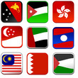 set of flag of asia part 3 of 3