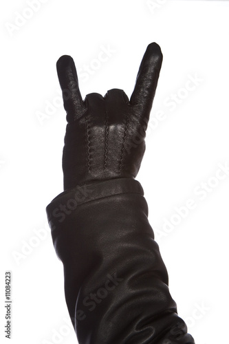 Photo: Hand in glove. Hand in glove.