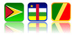 set of african flags part 6 of 8