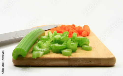 Photo: Prepping dinner - cut celery and carrots Prepping dinner - cut celery and carrots