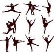 ballerina and ballet vector silhouette