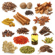 Spice collection isolated on white background Spice collection isolated on white background