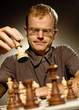 Chess master making smart move