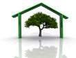 un arbre sous un toit