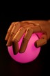 Wooden mannequin hand, ball of light, fortune teller Wooden mannequin hand, ball of light, fortune teller