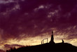 Cross with a prayer against the sky
