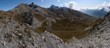 paysage en vue panoramique des lacets du col agnel, alpes