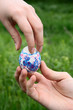 giving easter color egg giving easter color egg