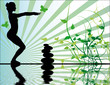 silhouette de femme - sport et santé silhouette de femme - sport et santé