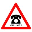Warning sign - phone Warning sign - phone