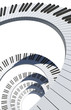 Piano keyboard spiral
