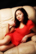 Girl in red gown