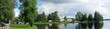 Lake and woods and castle