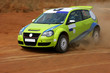 Rally car in a race. Rally car in a race.
