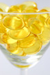 Close-up of cod liver oil capsules