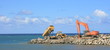 Chantier sur digue